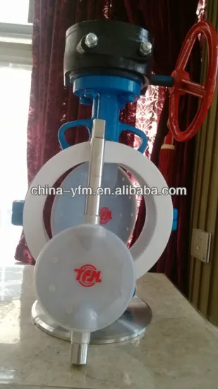PFA Lined Butterfly Valve for acid service chemical industry