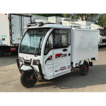 Three-wheeled fully enclosed electric express vehicle