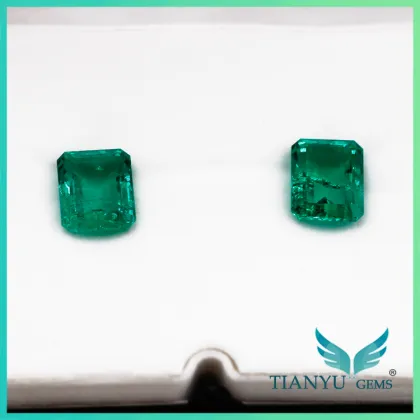 Colombian Emerald emerald cut 8*10mm synthetic emerald stone for emerald jewelry