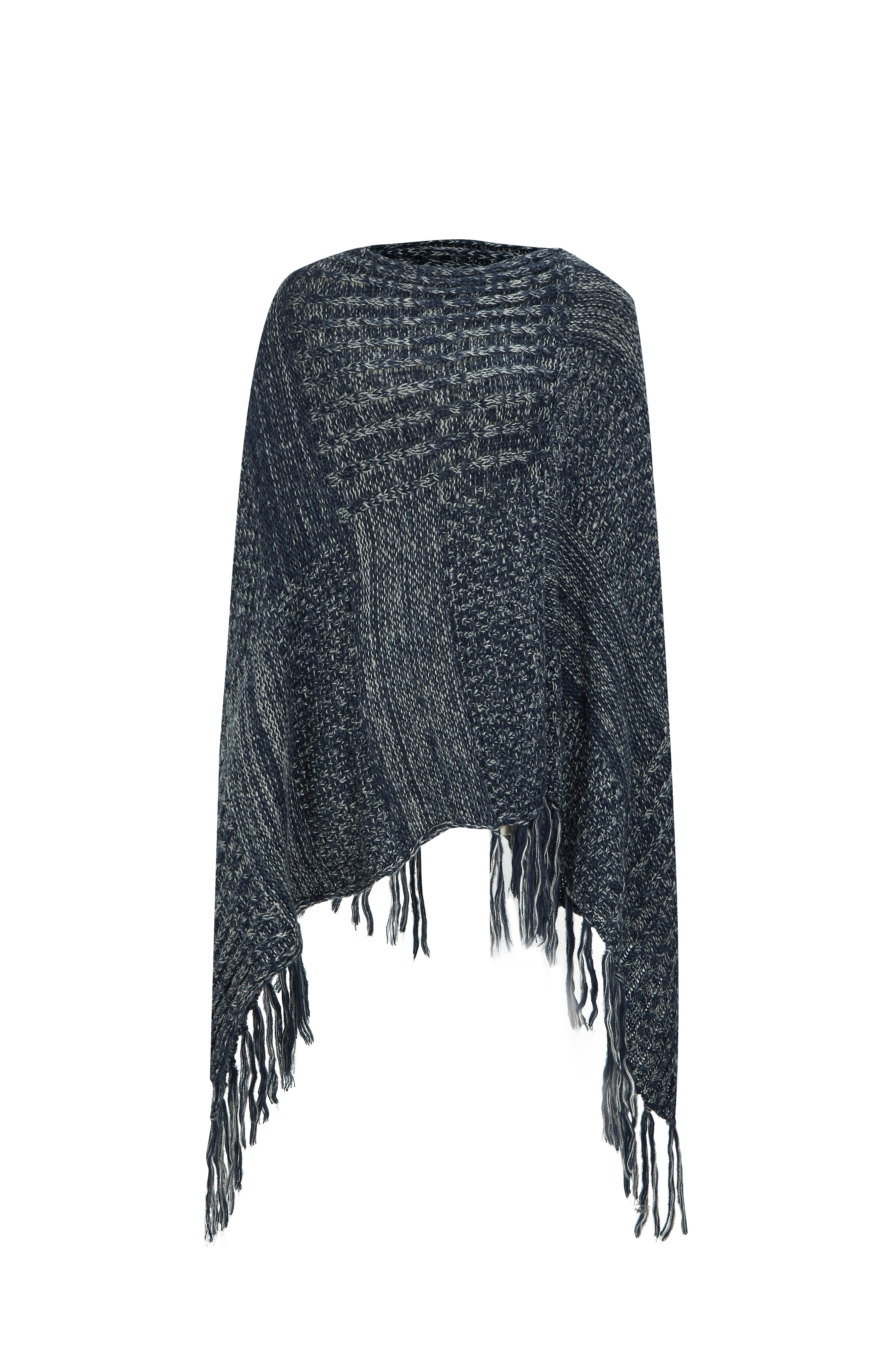 Women's Bohemian Shawl Poncho V-neck Knitted Sweater Cape