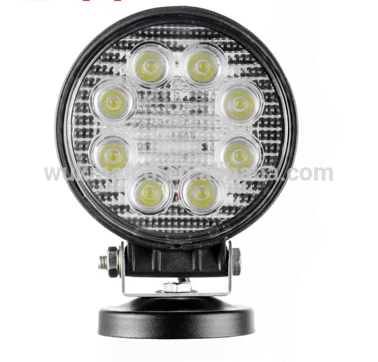 Waterproof Round 24W Led Spot/Flood Work Driving ATV offroad 4WD Truck working lights