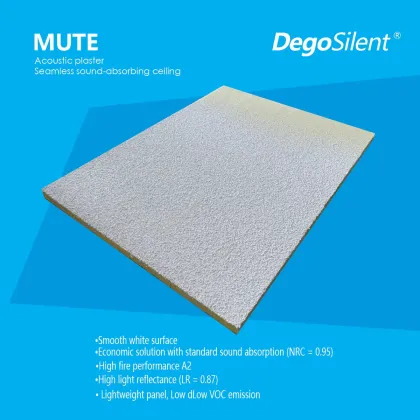 Seamless sound absorbing ceiling wall