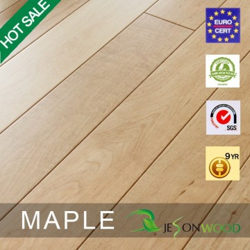 Solid Maple hardwood flooring AB grade flat surface UV finished/unfinished hot sale 2015