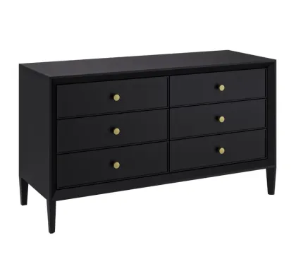 6 black chest of drawers