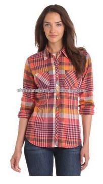 Regular Plaid woman Casual Shirts