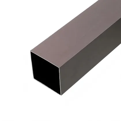 Anodized aluminum square tube