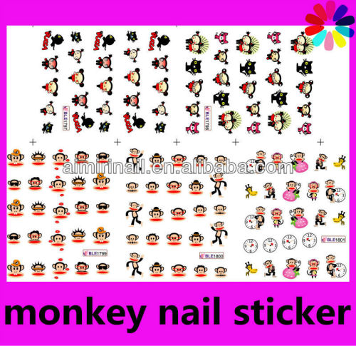 monkey nail sticker nail art water trasnsfer decal BLE1797-BLE1807