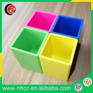 Promotion gift lovely desk silicone rubber pen container