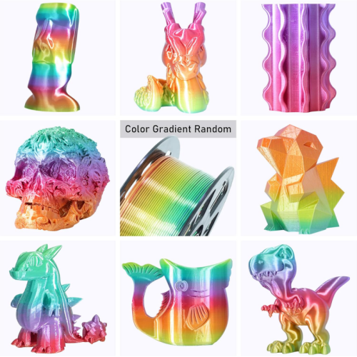 Rainbow Silk PLA Filament 1.75mm