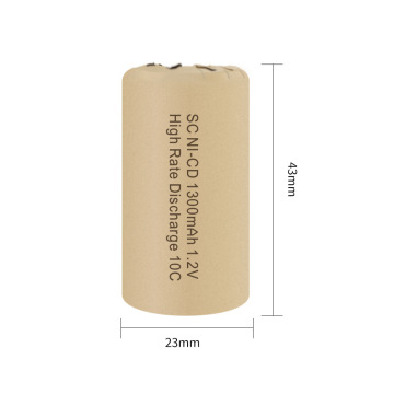1700mAh NiCD Sub C Battery - High Quality Rechargeable NICD SC1700mAh 1.2V Battery for Flashlight and Solar Cells