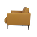 Moderner einfacher Umriss Leder Single Sofa