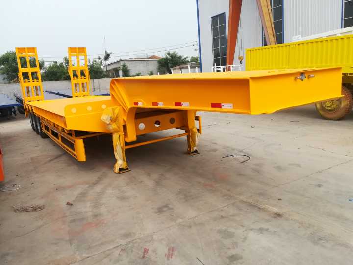 low bed trailer for ivory coast 4 axle