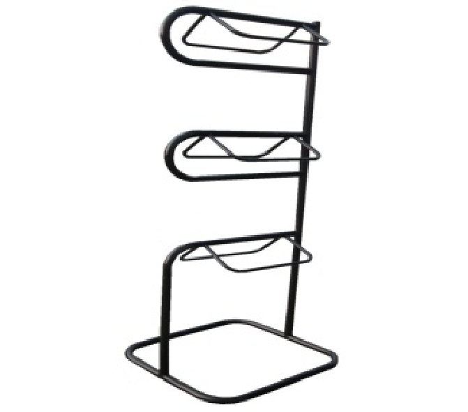 Three-tier vertical saddle rack