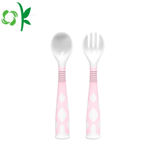 Spoon Fork Set Cuillère en silicone souple Baby Safe
