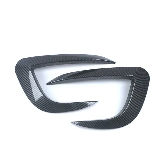 Carbon Fiber Chrome Plated ABS Accessories for Tesla 2021 Model Y Front Fog Lamp Decoration