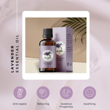 Óleo essencial de lavanda premium - para pele de cabelo e unhas - óleo de aromaterapia de lavanda orgânica para difusores