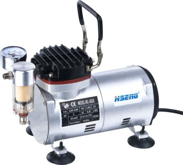 AS20 Low Noise Oilless Piston Vacuum Pump with Filter - 600mmHG 1/6 HP