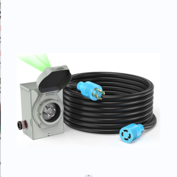CircleCord 4-Brong 10 stóp 30-ampowe pudełko generatorowe i wlotowe: wytrzymałość NEMA L14-30p/L14-30R GEC43010ft Rozwiązanie dla twoich potrzeb zasilania