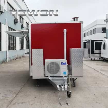 Yowon Customized Mobile Food Truck with Full Kitchen Equipment, Fridge, Burger Cart, Street Drinks, and Vending Trailer