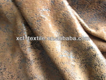 xcl new design brozing hot stamping cheap suede sofa fabric