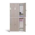 2 Tier Metal Locker Wardrobe Closet 3 Wide