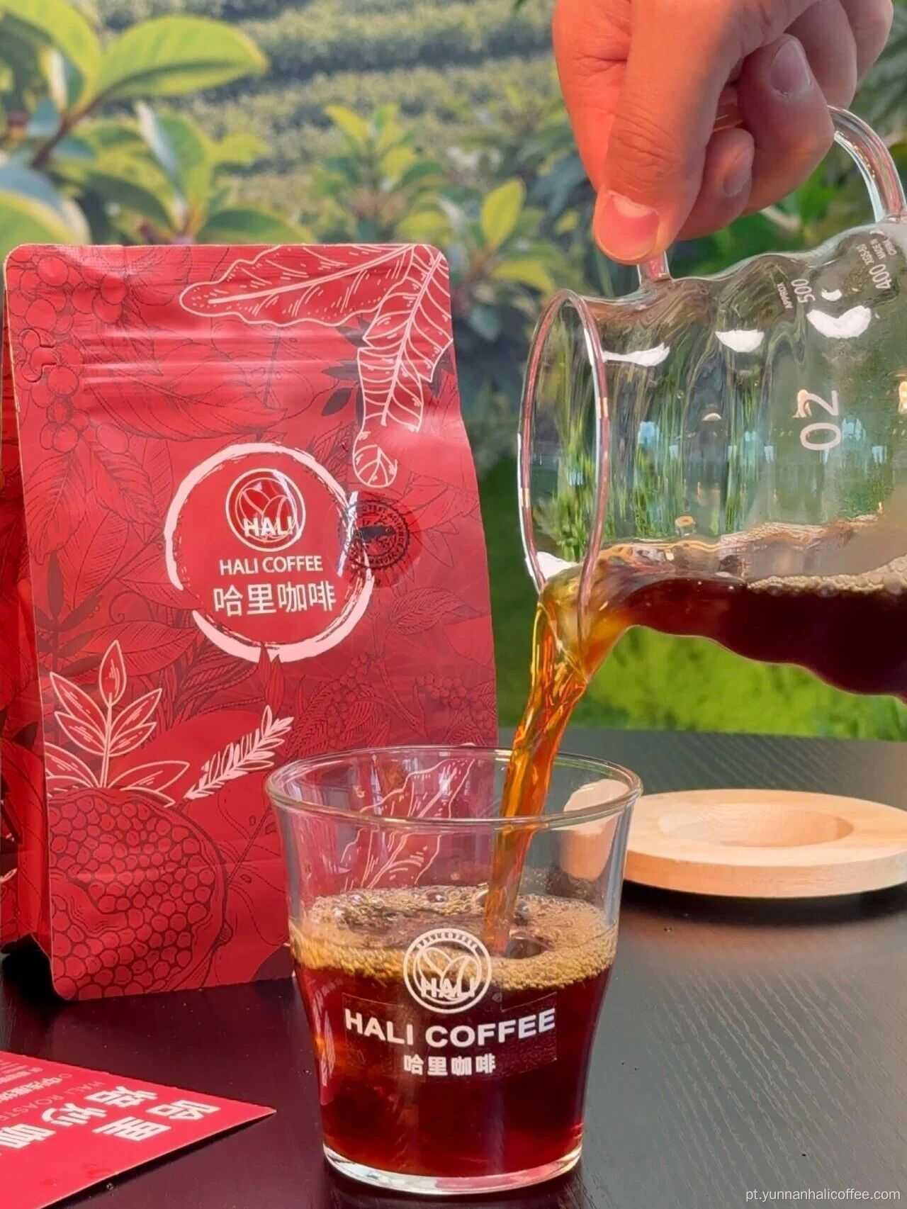 Grãos de café da série Hali Wangshu