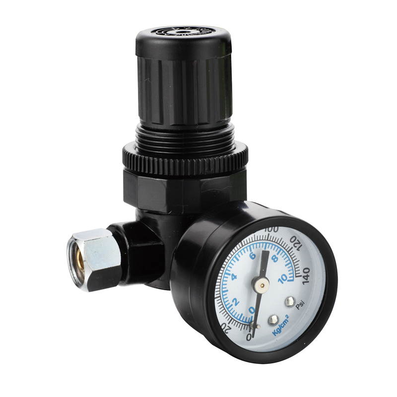 Voylet AR802 HVLP Spray Gun with Air Regulator, Pressure Gauge, and Diaphragm Control