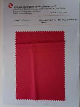 100% Polyester 280t 0.3cm Double Line Pongee