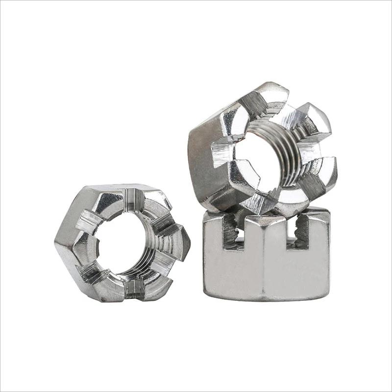 Din935 Carbon Steel Zinc Galvanized Hexagonal Slotted Nuts