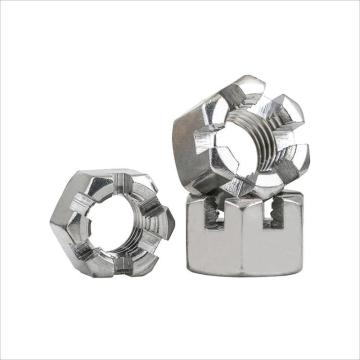 Din935 en acier en carbone zinc galvanisé noix à fente hexagonale