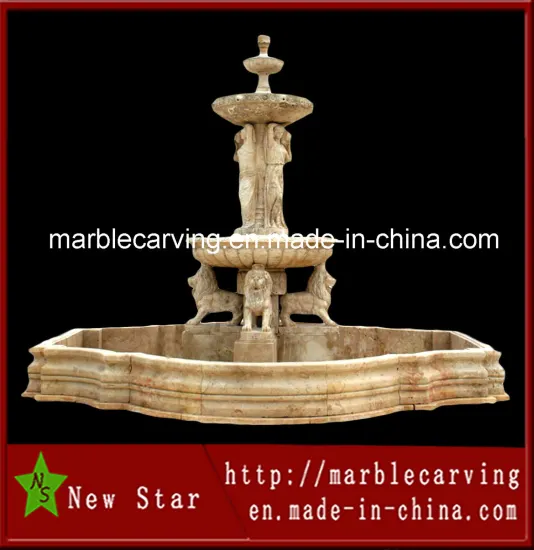 Egypt Beige Marble Stone Carving Fountain for Decoration