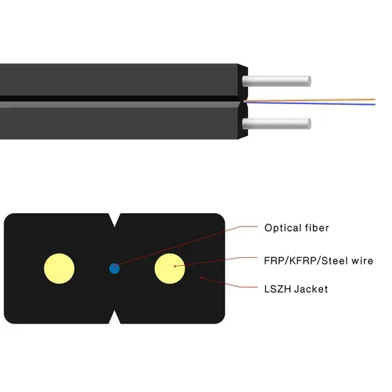 G657A2 Steel Wire Messenger Drop Cable