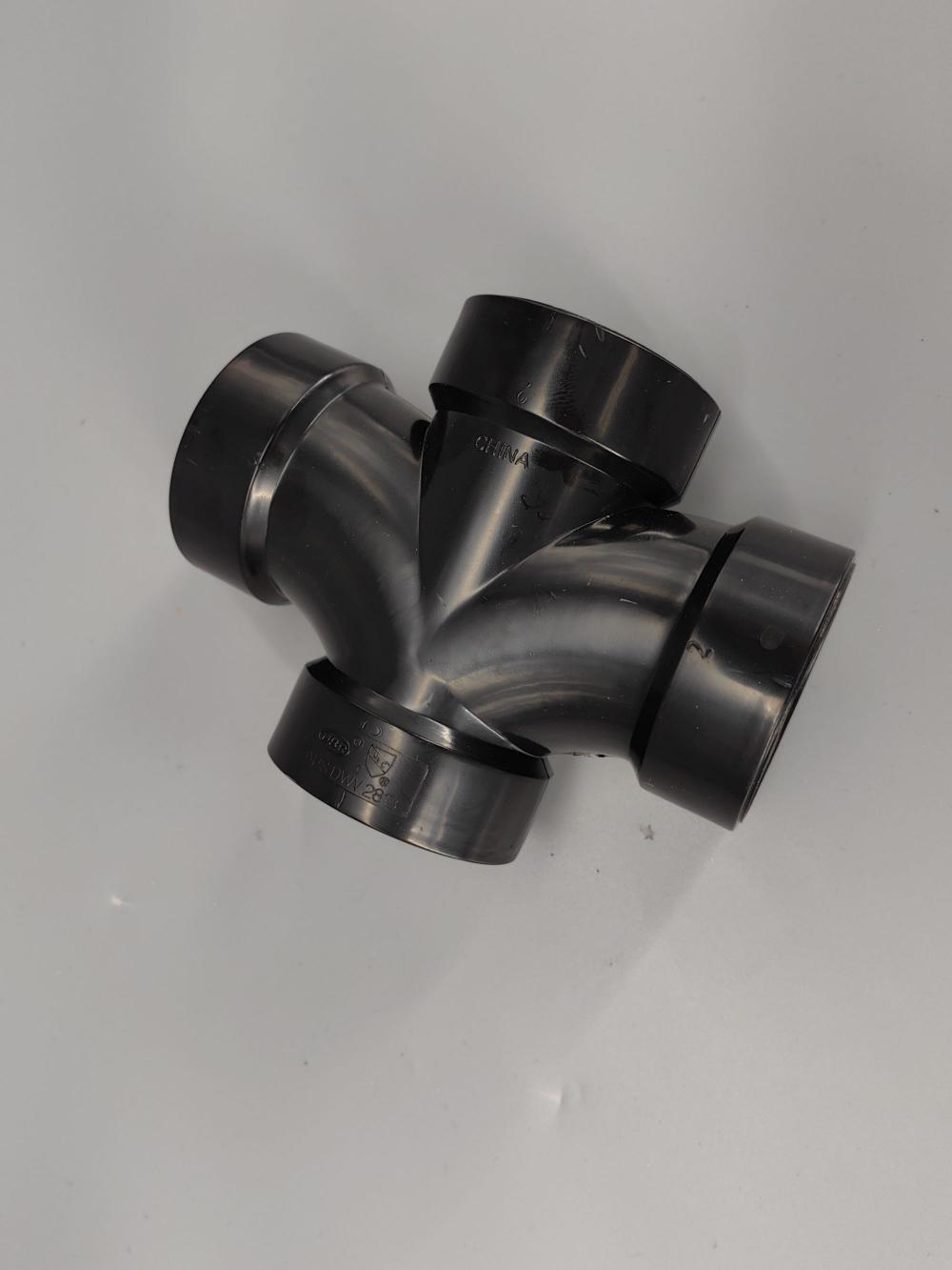 Abs Double Sanitary Tee Reducing For Piping System, High Quality Abs