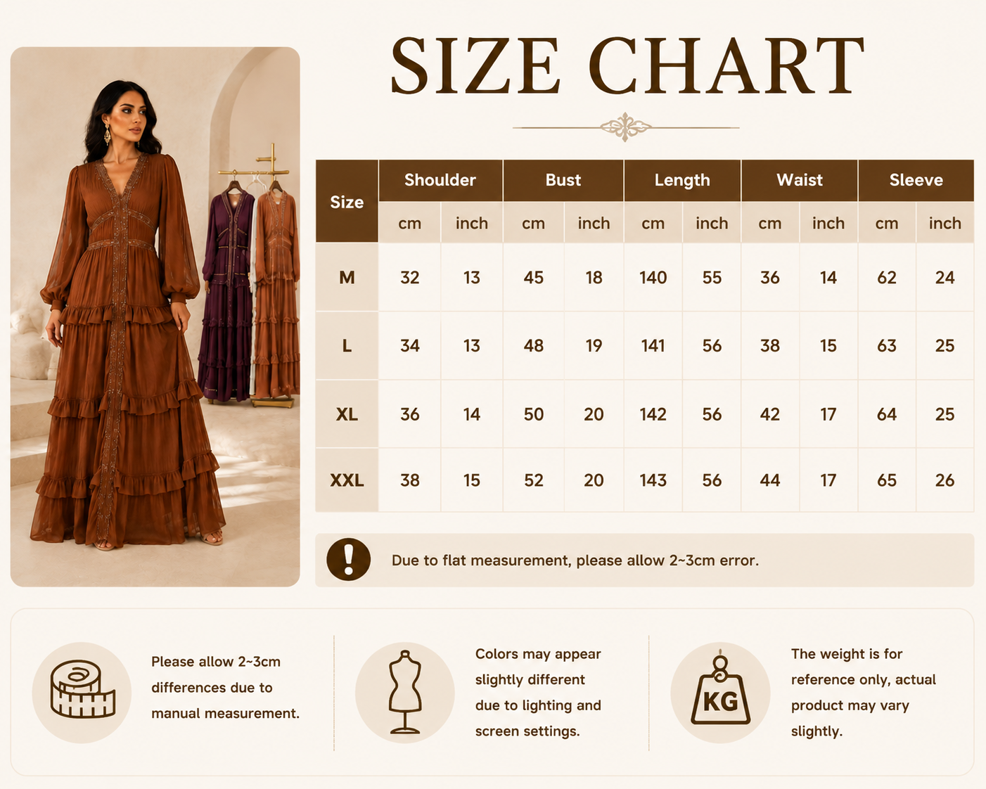 Multi Layer Crystal Embellished Abaya Dress