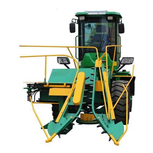 Whole stalk sugar cane harvester