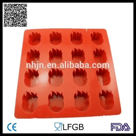 2014 new fire shape silicone ice cube