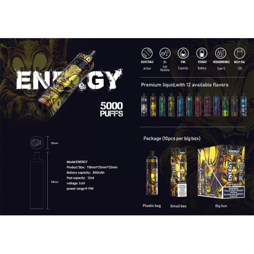 Energy Disposable 5000Puffs Vape UAE