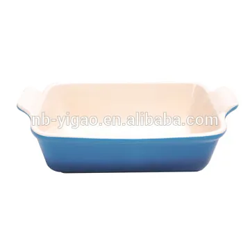 101538 Ceramic Baking Dish Stoneware Baking Dish rectangular ceramic ovenware with handle