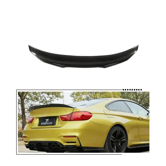 BMW 4 Series F32/F82/M4 Carbon Fiber Rear Trunk Lip Spoiler and Boot Wing