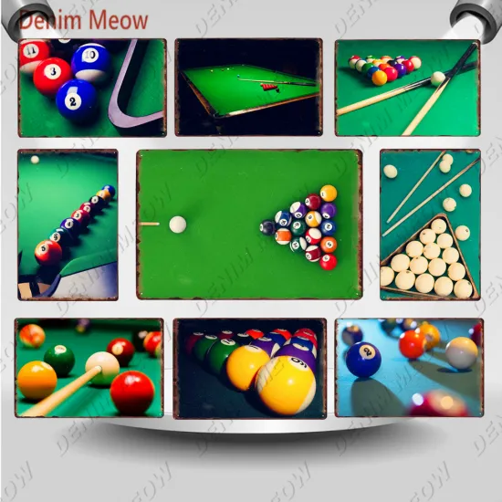 Vintage Billiards Metal Signs Retro Iron Painting Wall Poster Billiard Club Pub Pool Hall Decorative Art Plates Home Decor WY110