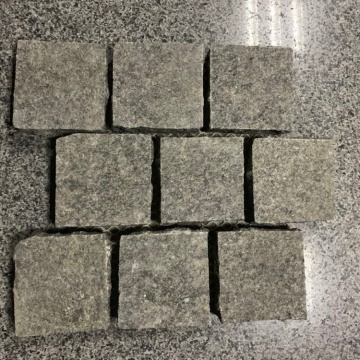 Samistone Black Granite Meshed Cobblestone Pavers