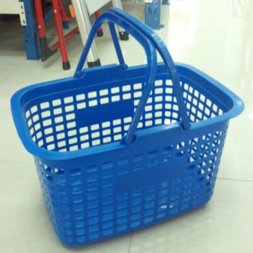 Hdpp Circular Flat Double Handle Plastic Storage Baskets