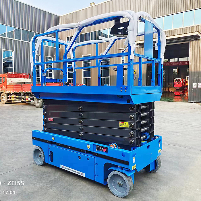 High Quality Full Auto 300KG Electric Hydraulic Self Propelled Scissor Lift (6m/12m)