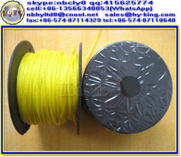 8-16 strand 1mm white braided polyethylene rope , plastic braided rope , pe hollow braid rope