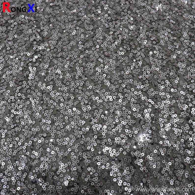3mm&5mm mixed Brand New sublimation Bridal Sequin Fabric