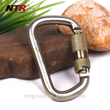 NTR good selling D-type climbing carabiner steel