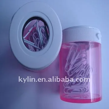 plastic paper clips box