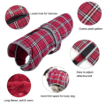 British Plaid Pies Coats dla średnich dużych psów