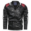 Mens PU Leather Biker Jacket High Quality Custom