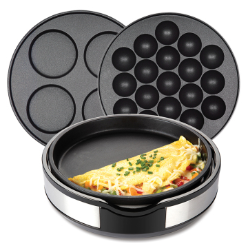 364235 Electric Pancake Maker: 23.5cm Round Multifunction Plate with 3 Sets